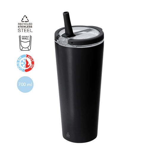 Vaso térmico sostenible Calten de acero reciclado personalizado para empresas