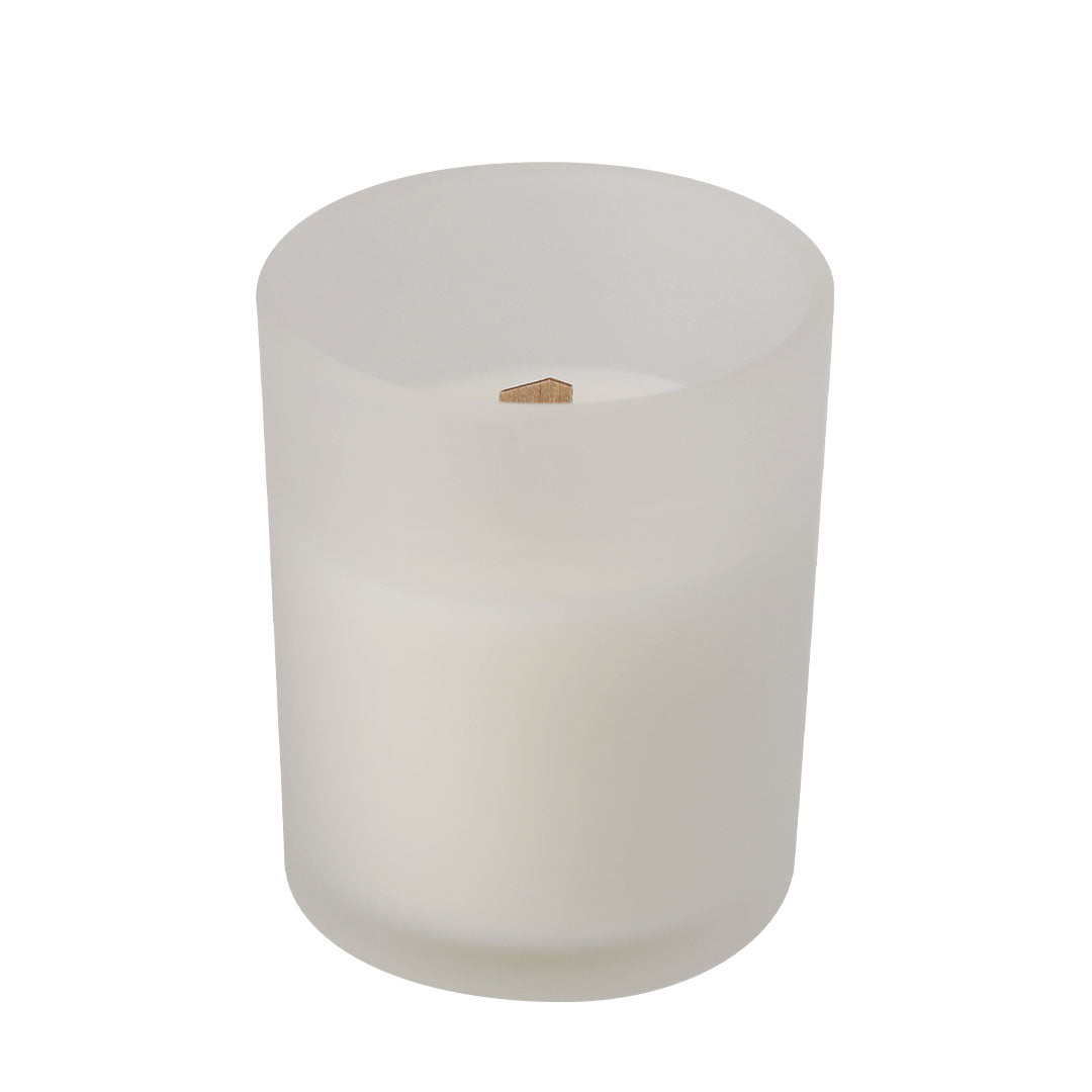 Regalo promocional sostenible con vela de cera vegetal en cristal