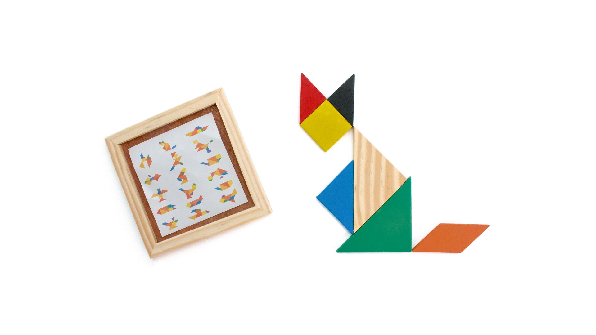Puzzle de Madera de Colores para Personalizar Especial Colegios y Residencias Tangram