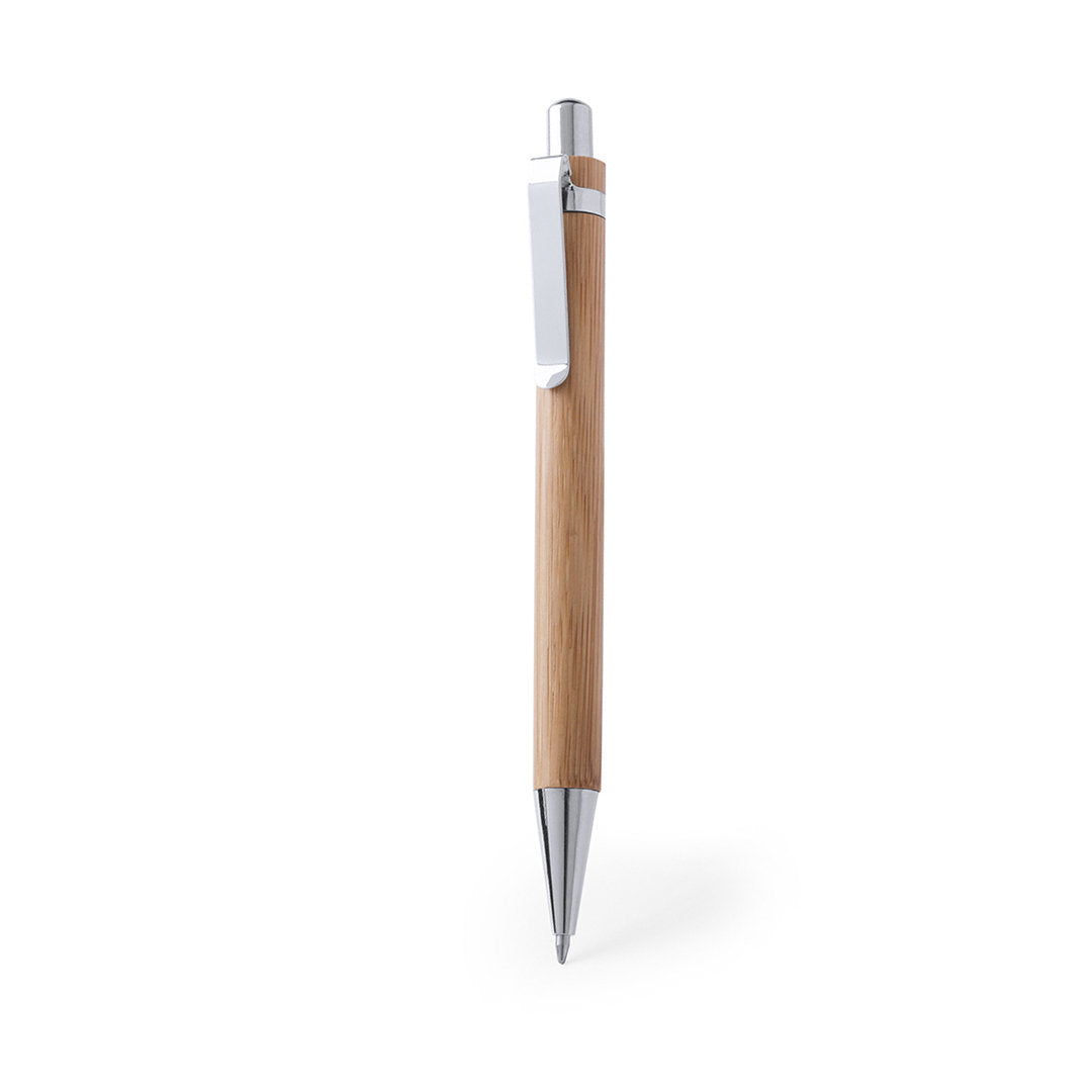 Bolígrafo Sostenible de Bambú para Personalizar en Láser con Carga Jumbo Yiagan