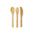 Ecological Set of 3 Customizable Bamboo Cutlery with Self-Closing Cotton Cover Special Events Plusin