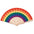 Abanico Rainbow Sostenible con Varillas de Madera para Personalizar Especial Eventos Orgullo Bowfan