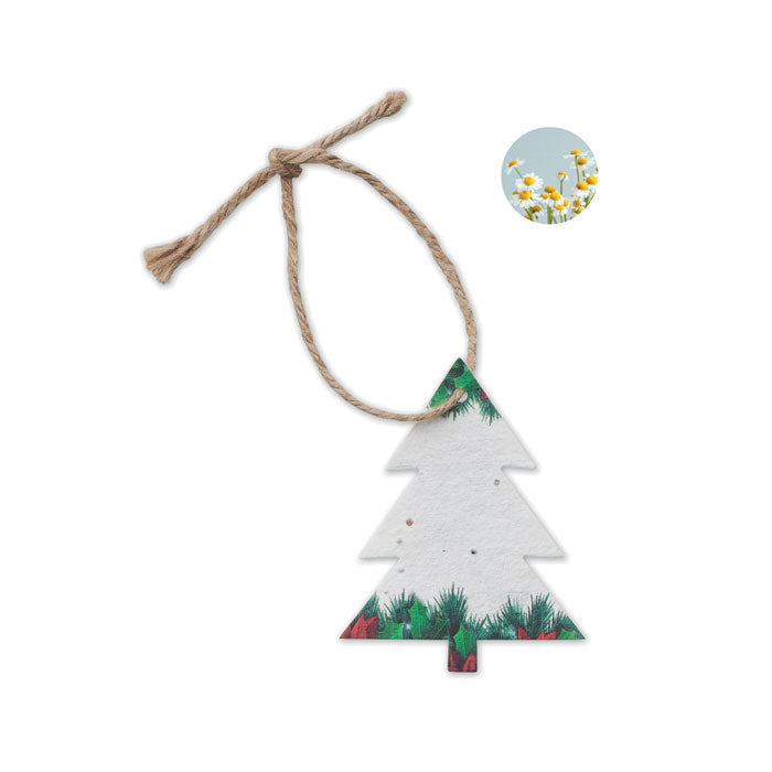 Adorno Navidad Ecológico de Papel de Semillas Bauseed para campañas de Navidad sostenibles