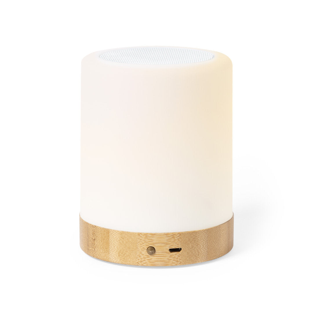 Altavoz Sostenible de Bambú para Personalizar con Bluetooth® con Iluminación Inteligente Nalow - 3W