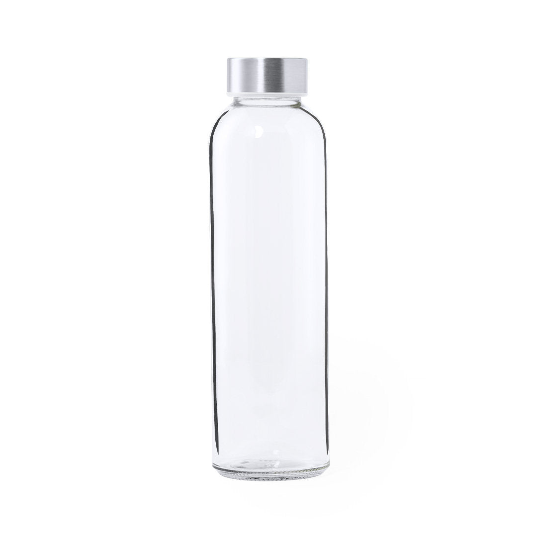 Bidón de Cristal Especial para Personalizar con Sublimación y Tapón Acero Inoxidable libre de BPA Especial Oficina Eltron 500 ml