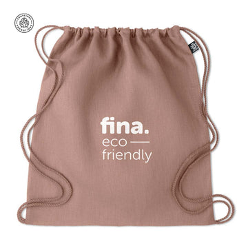 Bolsa Mochila Ecológica 100% Cáñamo 200 gr/m² Personalizable y Autocierre de Cuerdas Especial Eventos Naima Bag