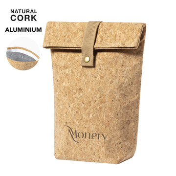 Ecological Cork Thermal Bag to Personalise with Isothermal Aluminium Interior Snap Closure Lumilda