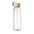 Botella de Cristal y Tapa de Bambú con Agarre TPU para Personalizar Fjord White 500ml