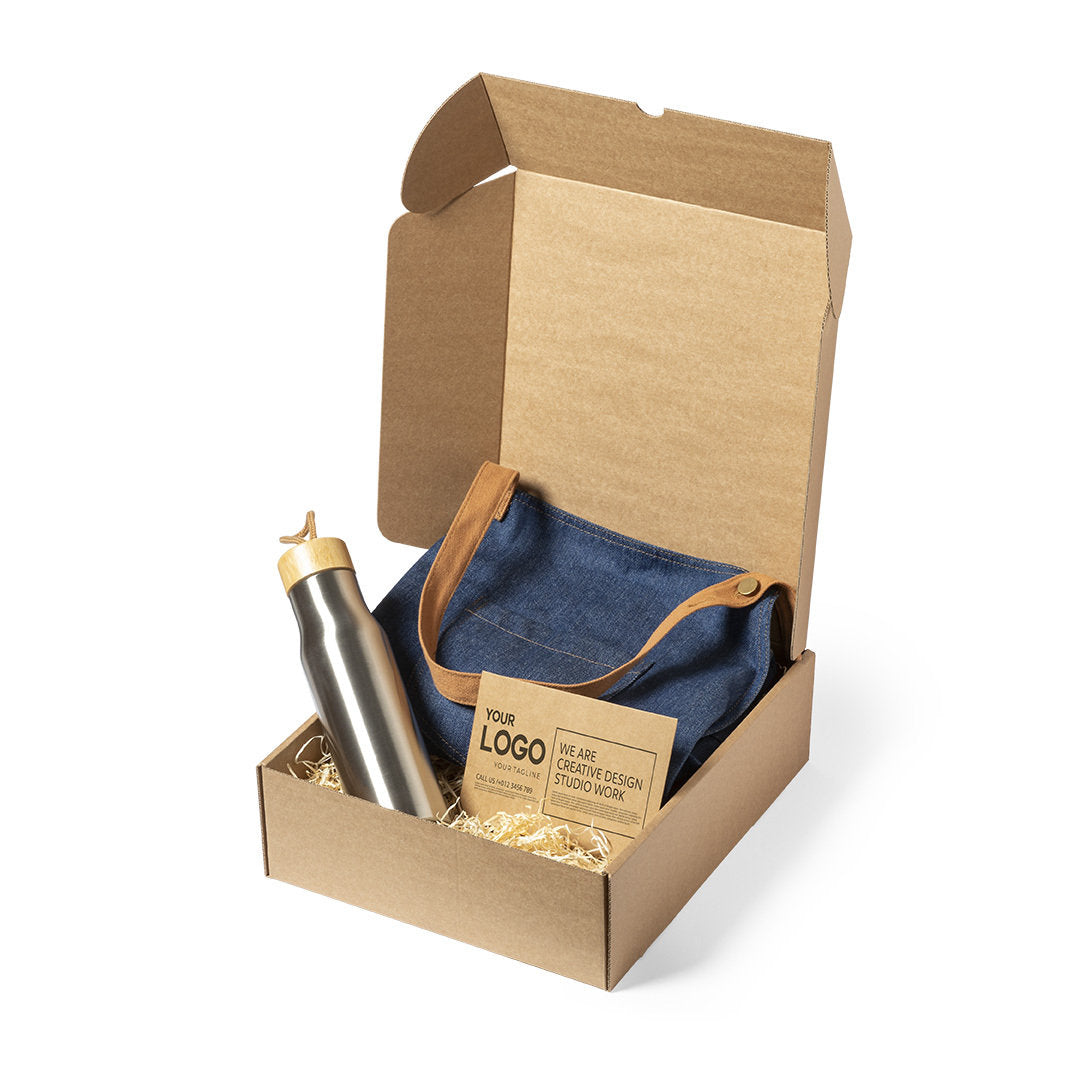 Estuche Presentación Ecológico de Cartón Reciclado para Personalizar y acabado Kraft con Autocierre Fredox - XL