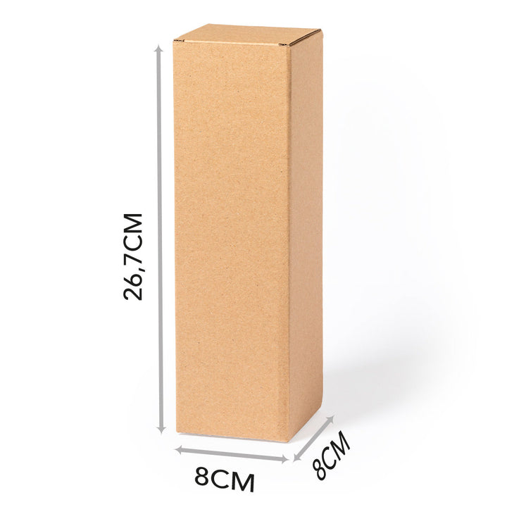 Caja kraft de cartón reciclado personalizada para botellas, bodegas y regalos gastronómicos corporativos