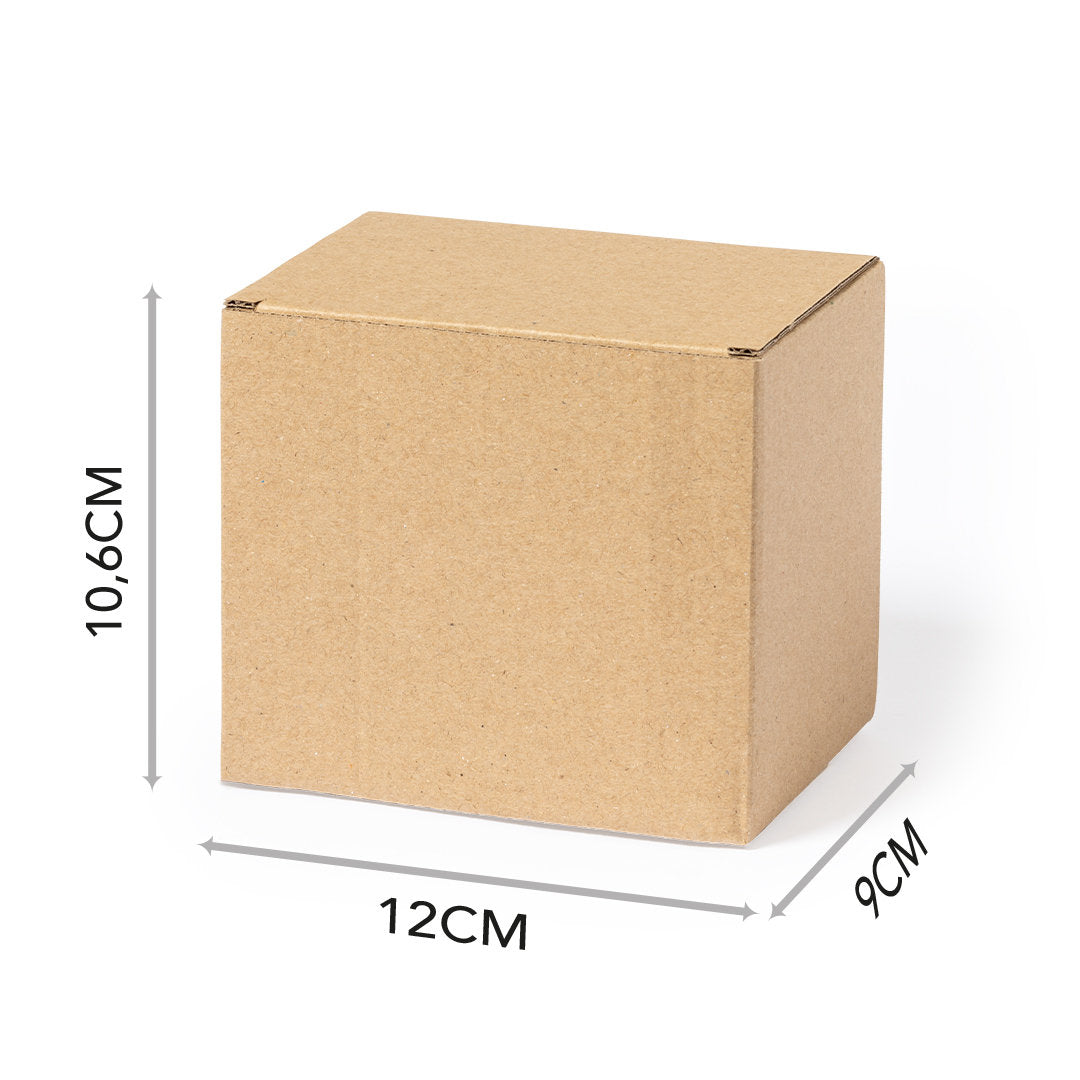 Caja de Presentación Ecológica de Cartón Reciclado para Personalizar Acabado Kraft Especial Tazas Jikory