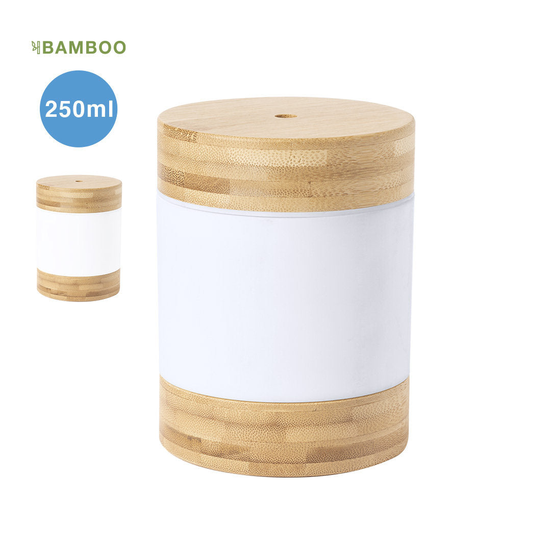 Humidificador Sostenible de Bambú para Personalizar con Luz Led y Vaporización Continua Wicket 250 ml