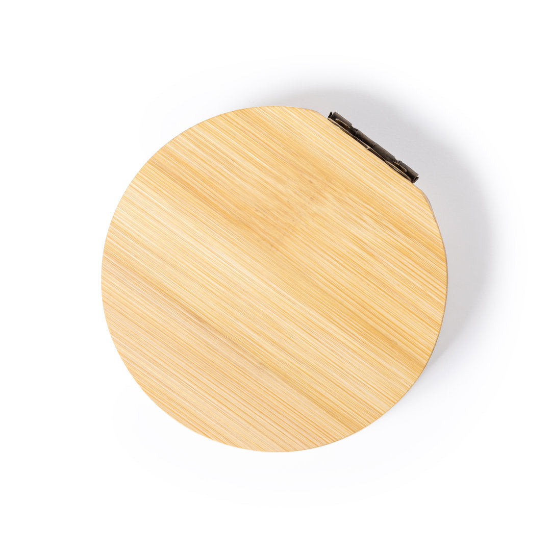 Joyero Sostenible de Bambú con Espejo para Personalizar con Cierre Magnético Gonzalex
