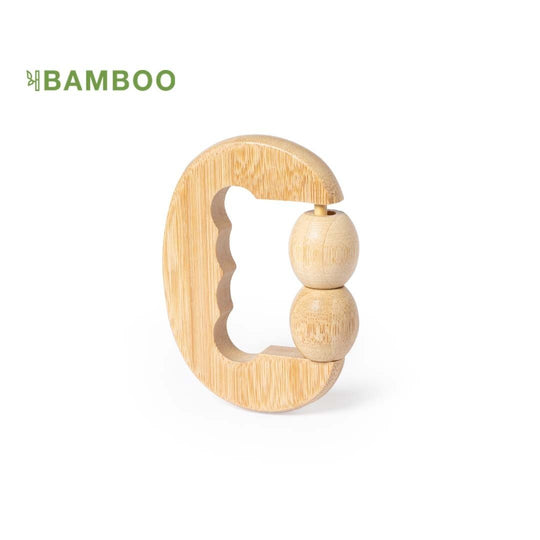 Masajeador de bambú personalizado para kit de bienvenida wellness en hoteles, spas y experiencias de bienestar