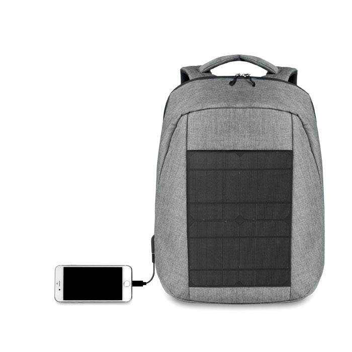 Mochila con Cargador Solar para Personalizar con Bolsillo para Ordenador 13" y Tablet Tokyo Solar