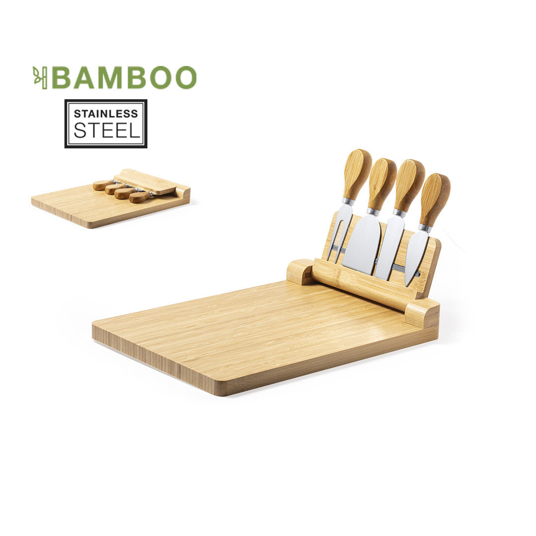 Caja de Bambú 4 Accesorios - TuMarca