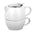 Set de Té de Cerámica para Personalizar con Tetera y Colador de Acero Inoxidable Especial Regalo de Empresa Cole 430 ml