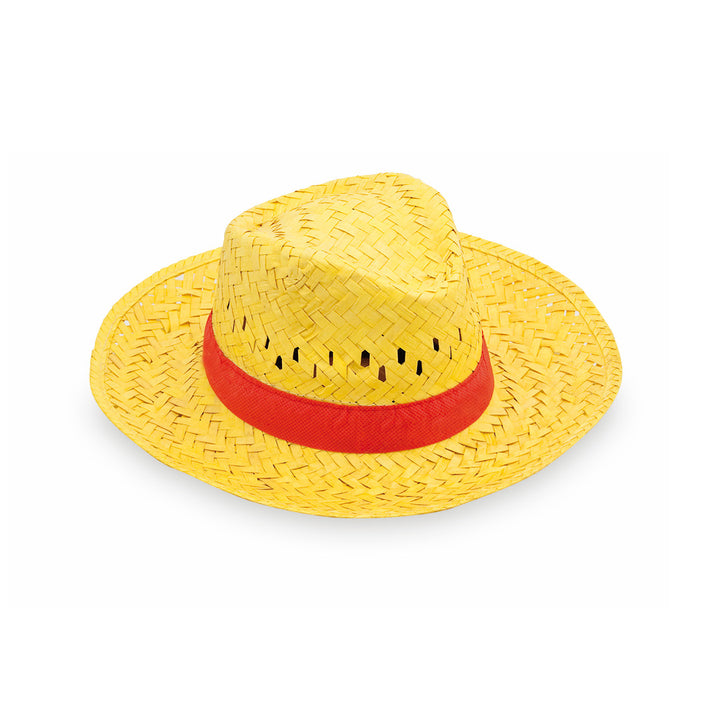 Sombrero ecológico de paja con cinta personalizada para casetas y ferias populares