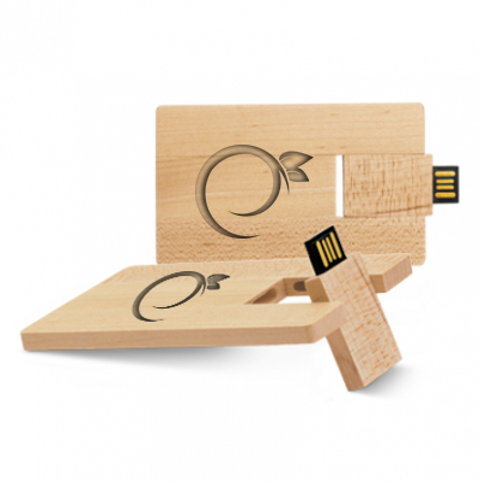 Memoria USB Sostenible de Madera con Gran Superficie para Personalizar W115 16Gb