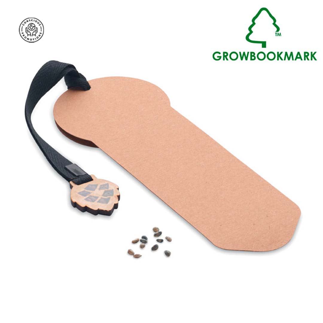 Marcapáginas Sostenible con Semillas de Pino GROWBOOKMARK™ para Personalizar