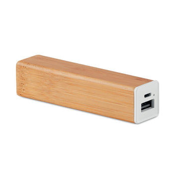 Power Bank Sustainable Charger with Bamboo Case to Customize 2,200 mAh